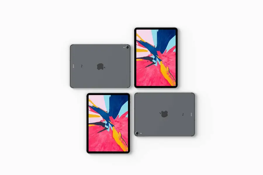 トップビュー iPad Pro 2018 モックアップ セット Vol.2 -