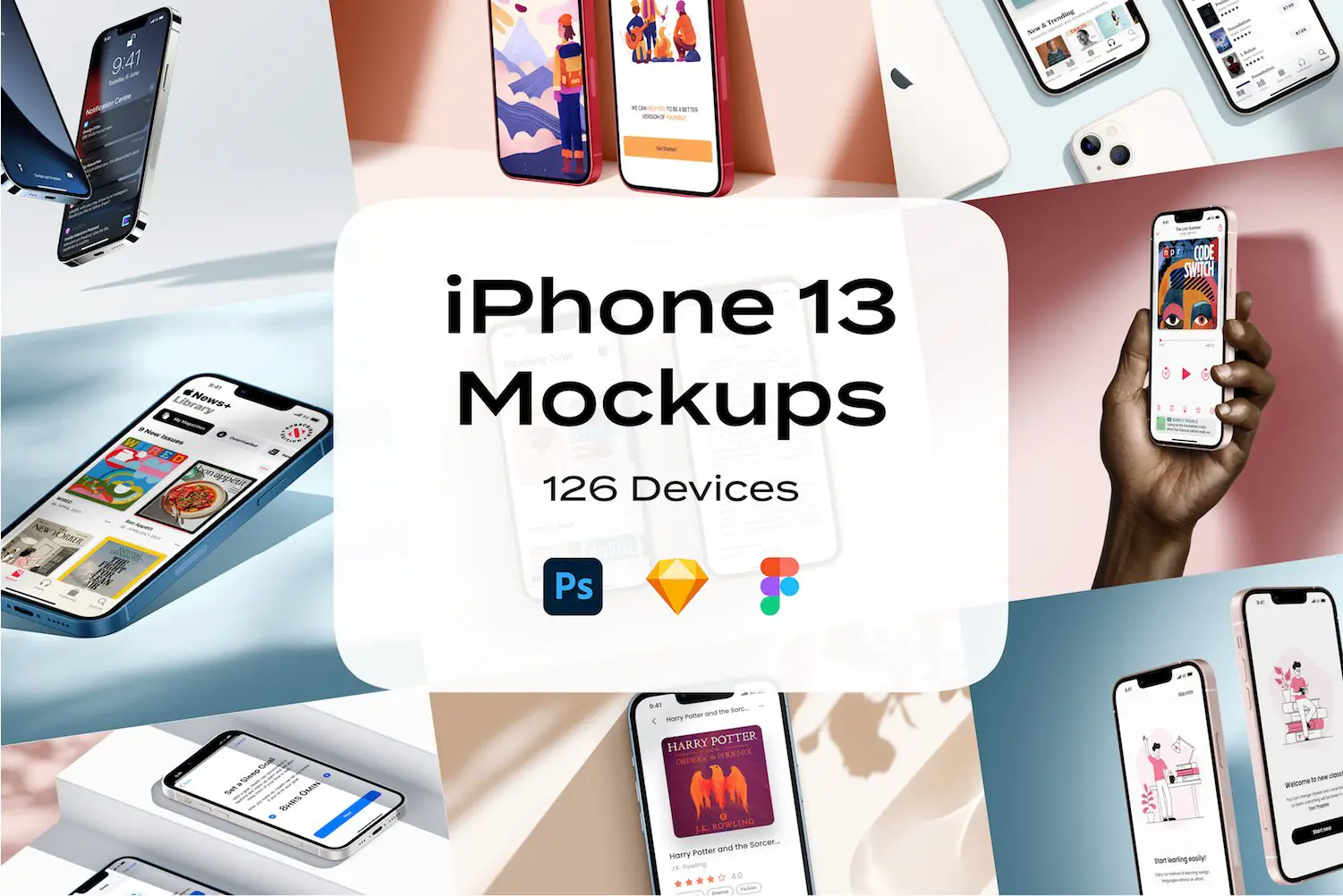 Macheta iPhone 13 Schiță PSD Figma -
