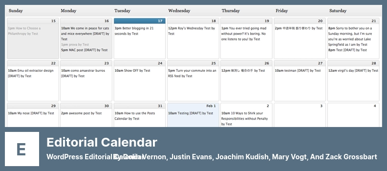 Plugin de Calendário Editorial - Calendário Editorial do WordPress