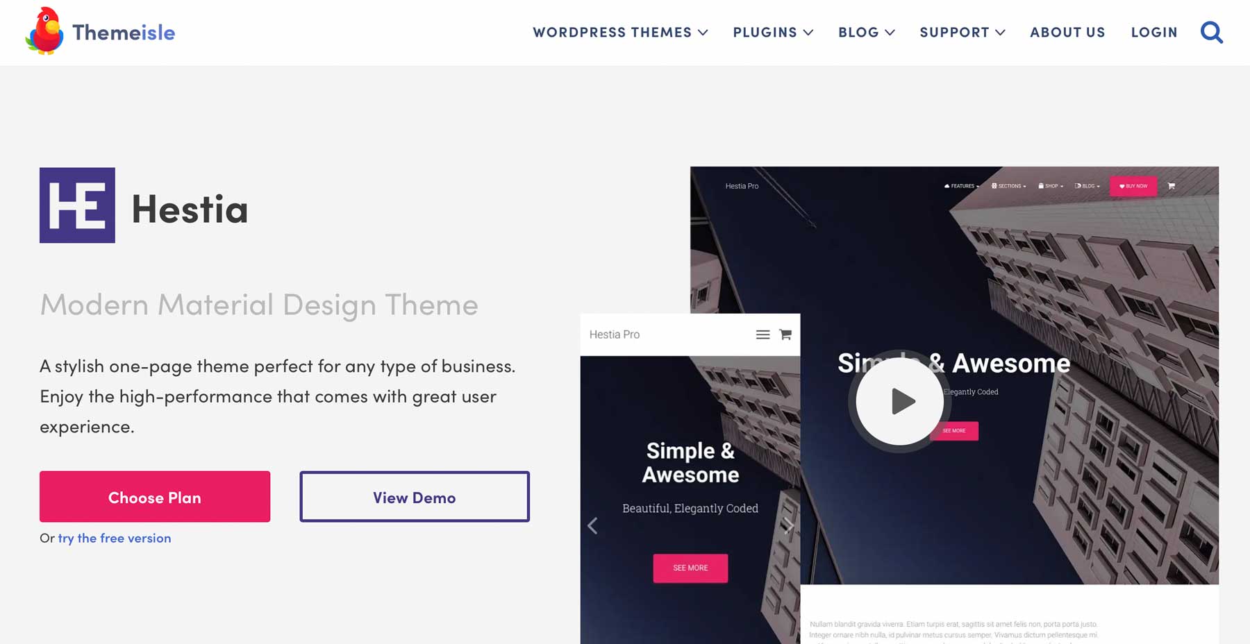 Hestia bestes WordPress-Theme