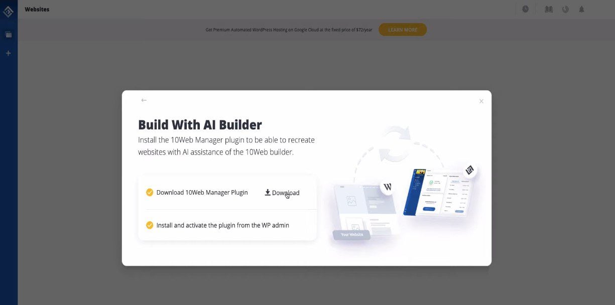 10Web AI สร้างเพจใหม่