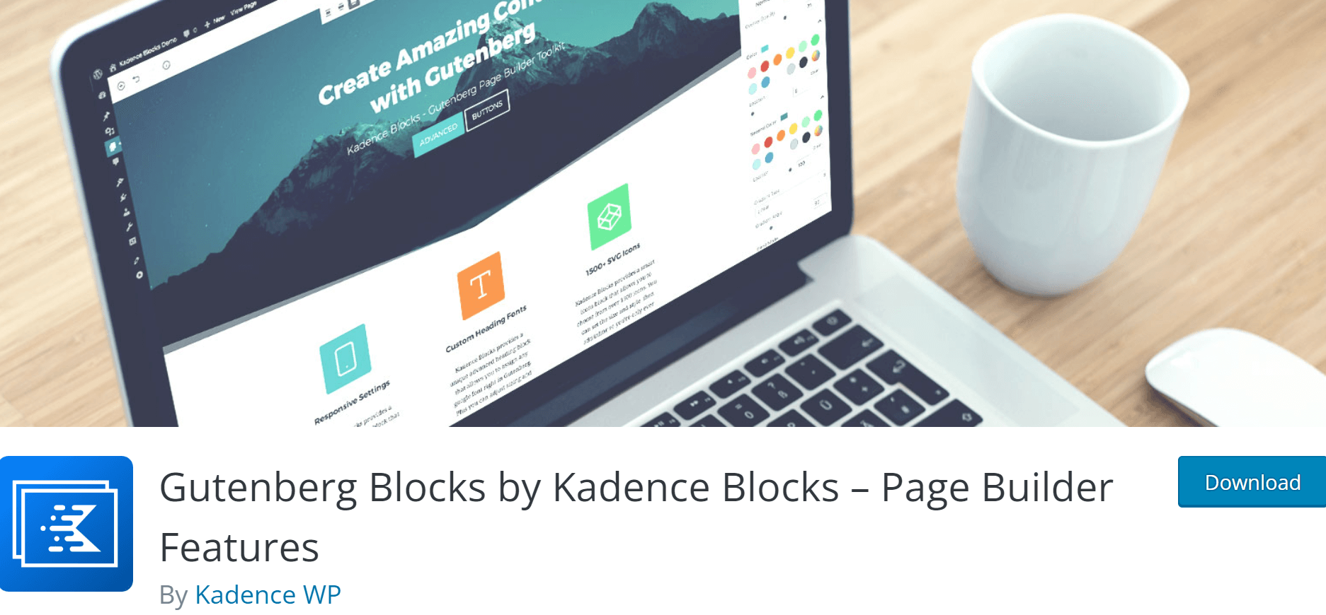 Kadence Blocks vs GenerateBlocks: Kadence Blocks のバナー。
