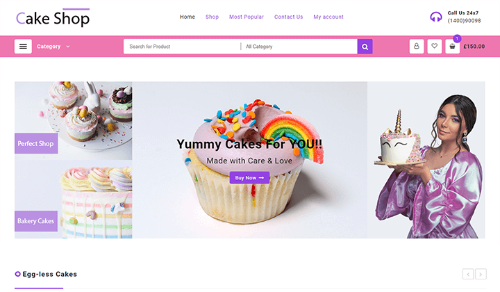 Image of Big Store WordPress Theme for Cake Shop and Pastry Shop 