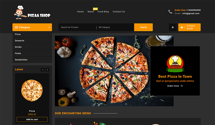 Pizza Shop WordPress
