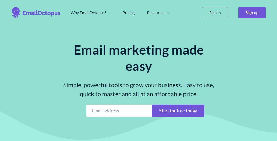 EmailOctopus 無料電子メール マーケティング サービス