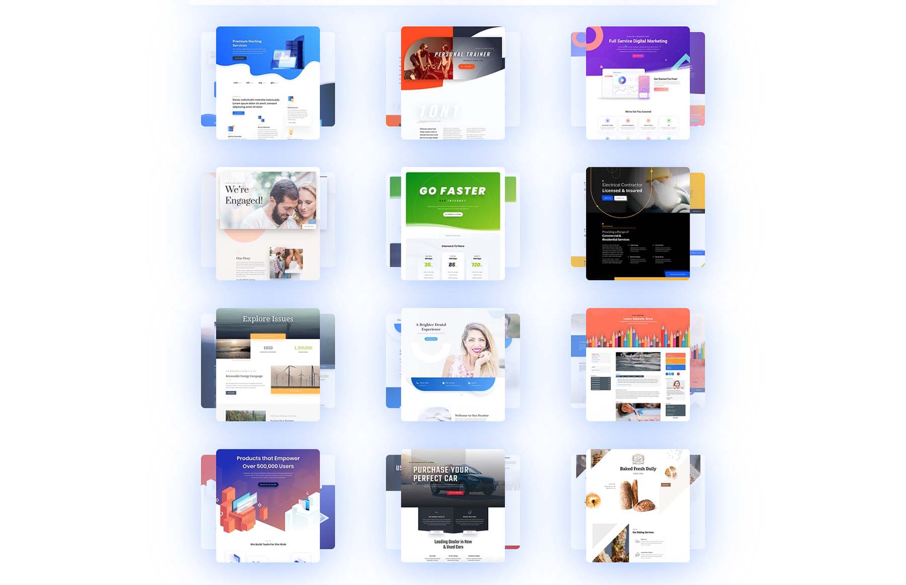 Divi 전체 웹사이트 팩