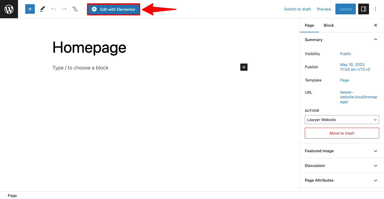 Jak stworzyć stronę prawnika za pomocą Elementora i HappyAddons 15 Open a Page with Elementor