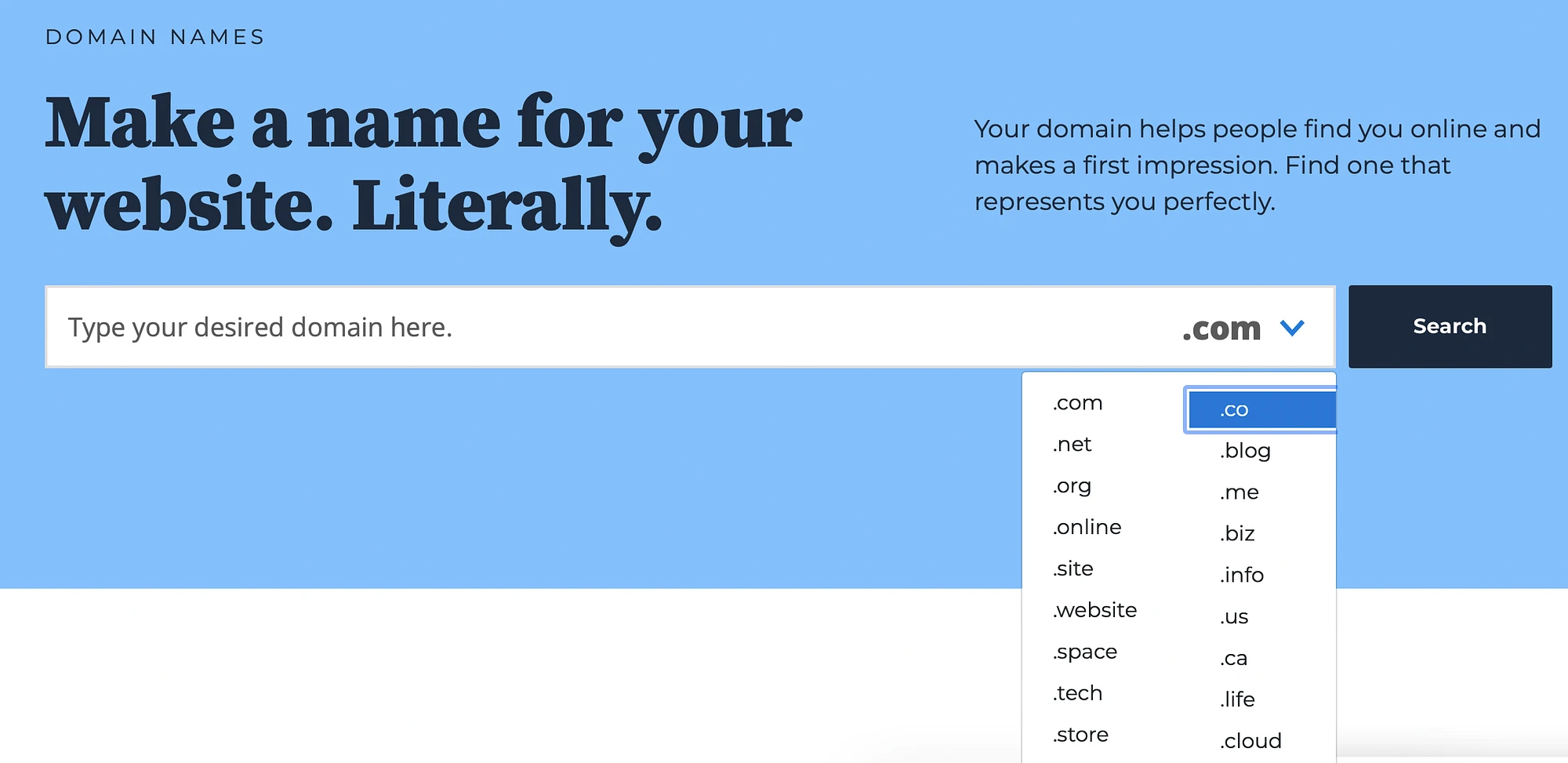 Ekstensi domain Bluehost.