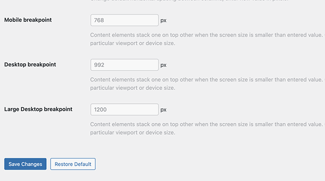 wpbakerybreakpoints 種子產品 WPBakery breakpoints settings
