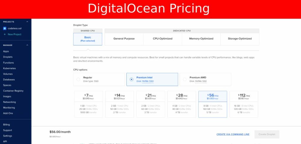 Harga VPS DigitalOcean