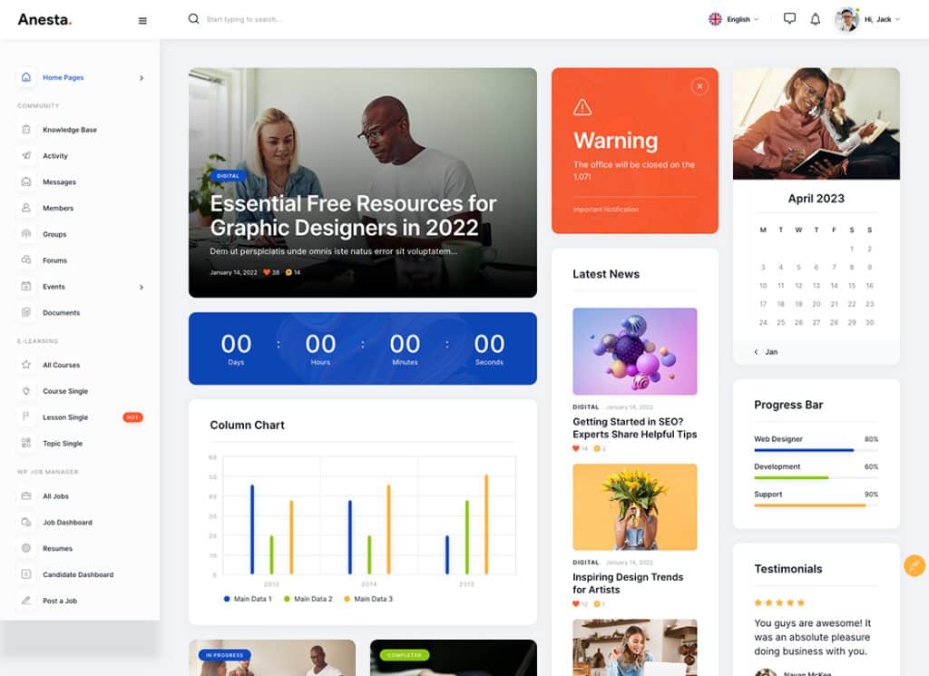 Anasta | Intranet, Extranet, Comunidade e BuddyPress Tema WordPress
