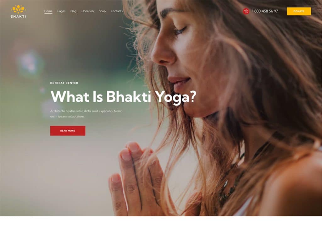 Shakti - Tema WordPress per tempio e chiesa di Krishna