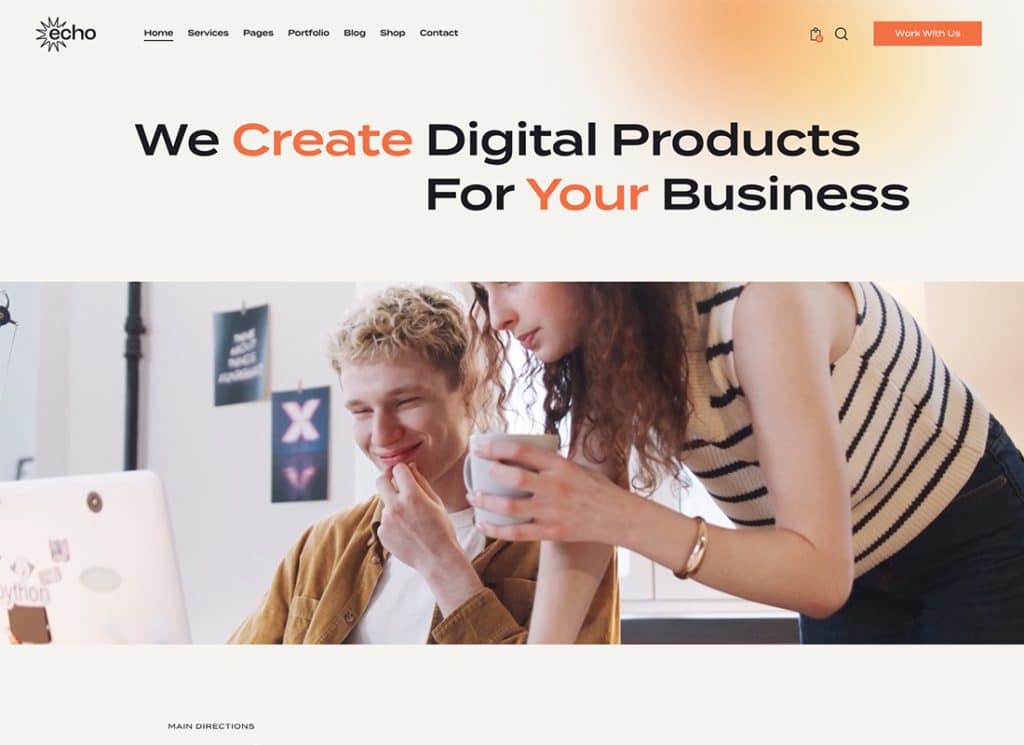 Echo – WordPress-Theme für digitales Marketing und Kreativagentur