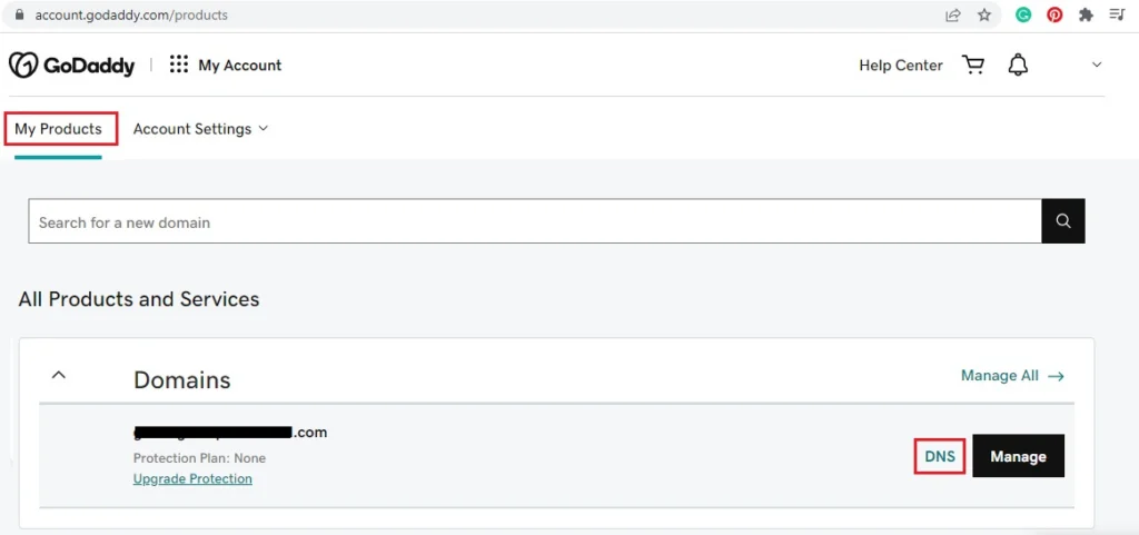 godaddy で DNS レコードを更新する方法