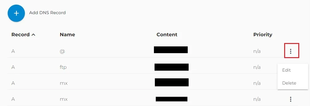 comment mettre à jour vos enregistrements DNS sur domain.com étape 4