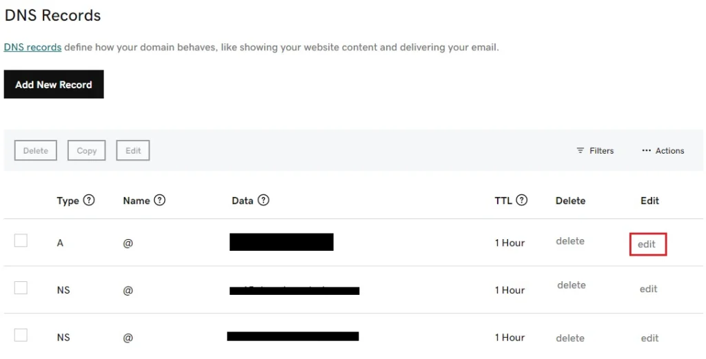 como actualizar tus registros dns en godaddy paso 2