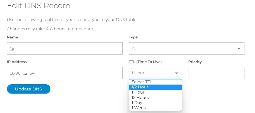 シームレスな Wordpress 移行のためのヒント - ttl 値を下げる