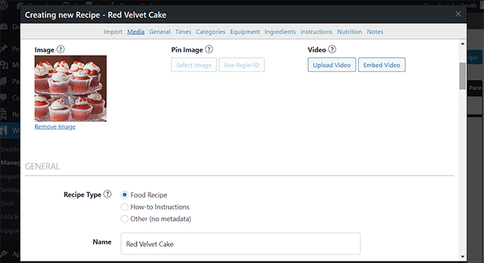Tabloul de bord WP Recipe Maker WP Recipe Maker dashboard