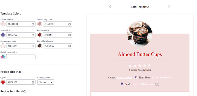 Tabloul de bord Rețete gustoase Tasty Recipes dashboard