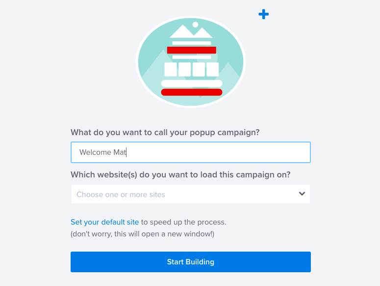optinmonster でウェルカムマットの構築を開始 - IsItWP - 無料の WordPress テーマ検出器 start building welcome mat in optinmonster