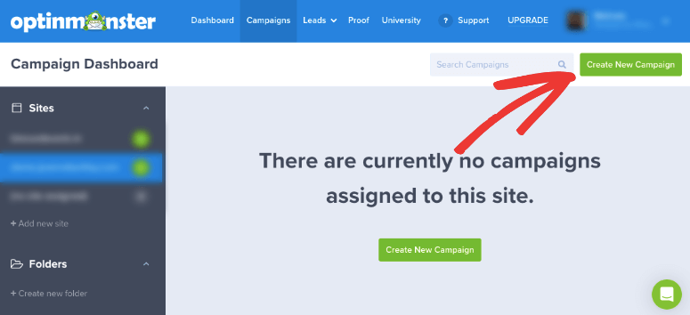 optinmonster で新しいキャンペーンを作成する - IsItWP - 無料の WordPress テーマ検出ツール create new campaign in optinmonster