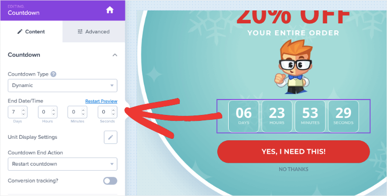 optinmonster のカウントダウン タイマー - IsItWP - 無料の WordPress テーマ検出ツール countdown timer in optinmonster