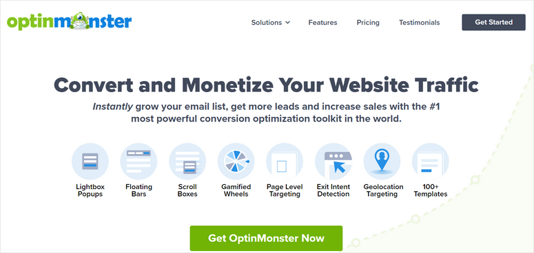 OptinMonster - IsItWP - 無料の WordPress テーマ検出ツール OptinMonster