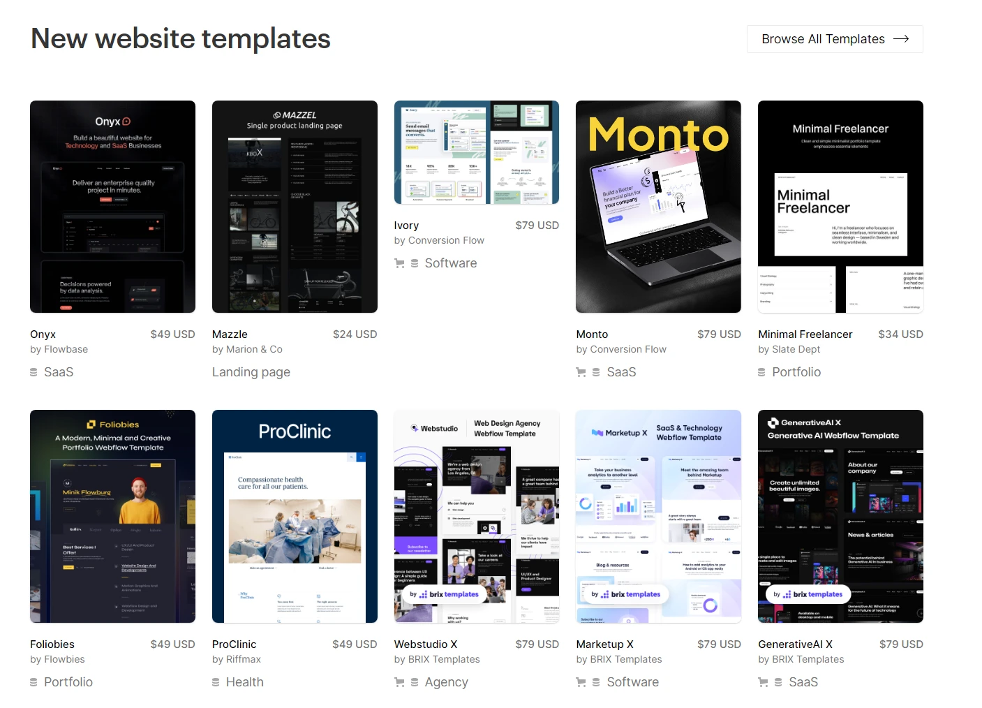 قوالب Webflow.