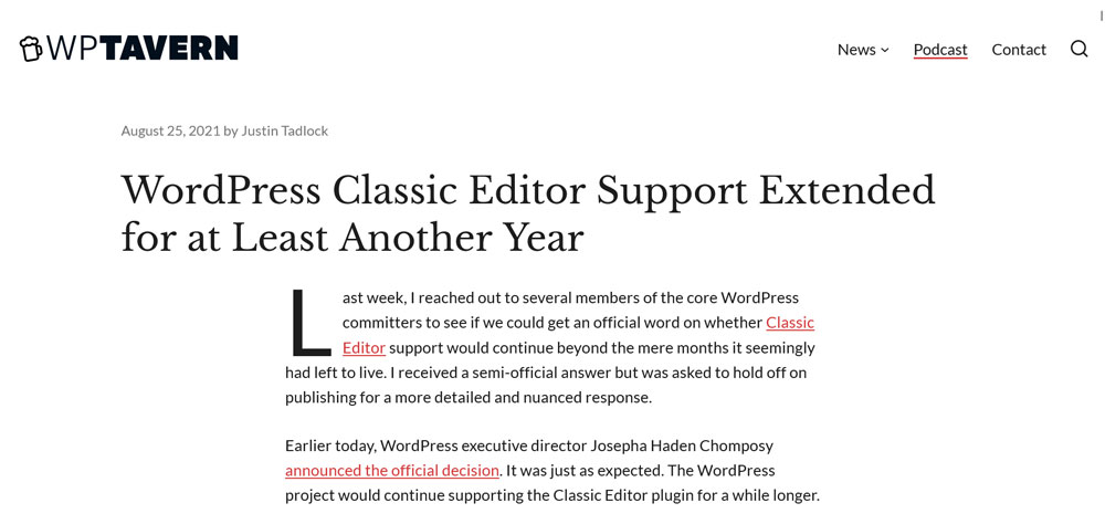 editorul clasic suport anunț prelungit