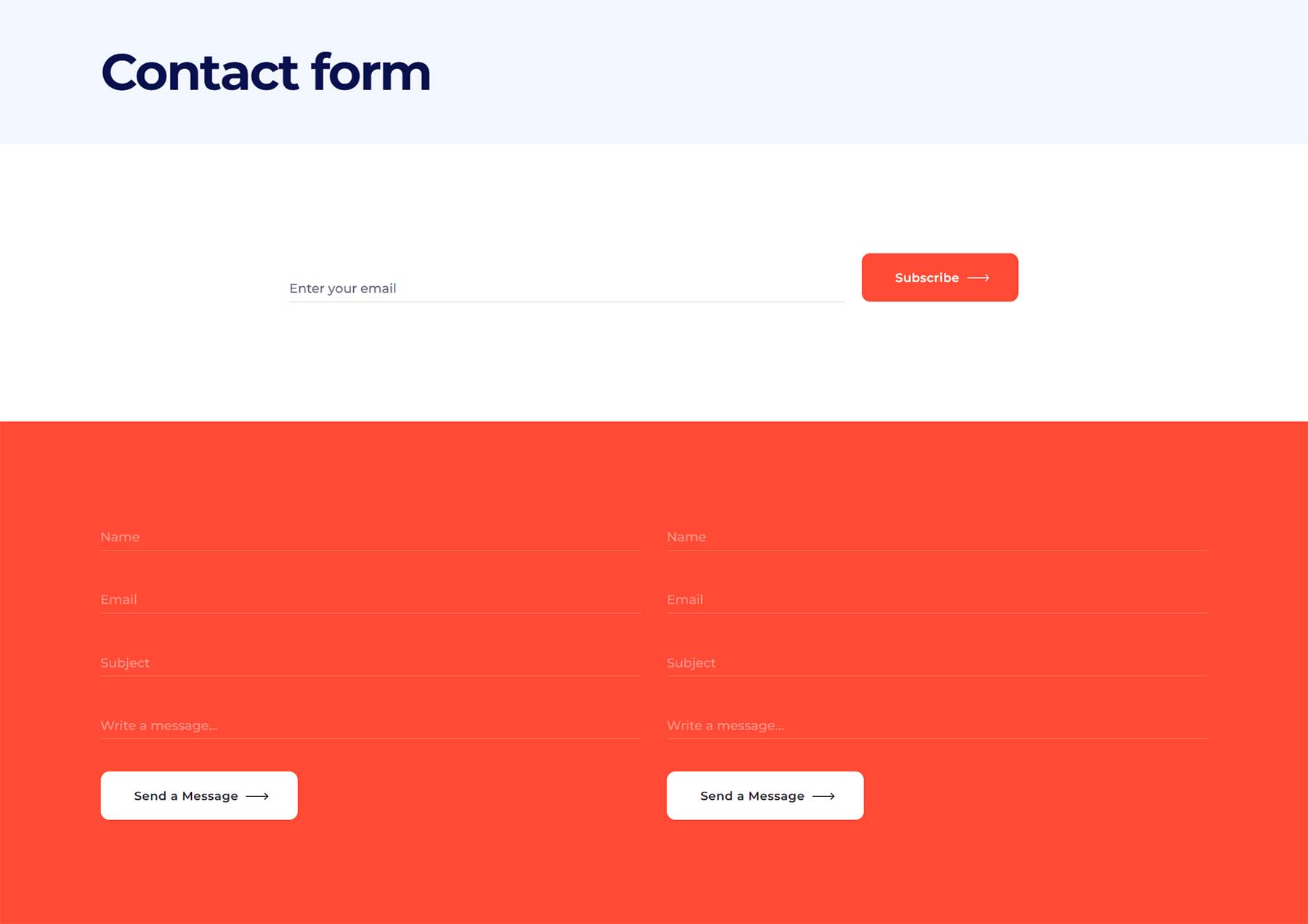 ダークとライトの Contact Form 7 のスタイル