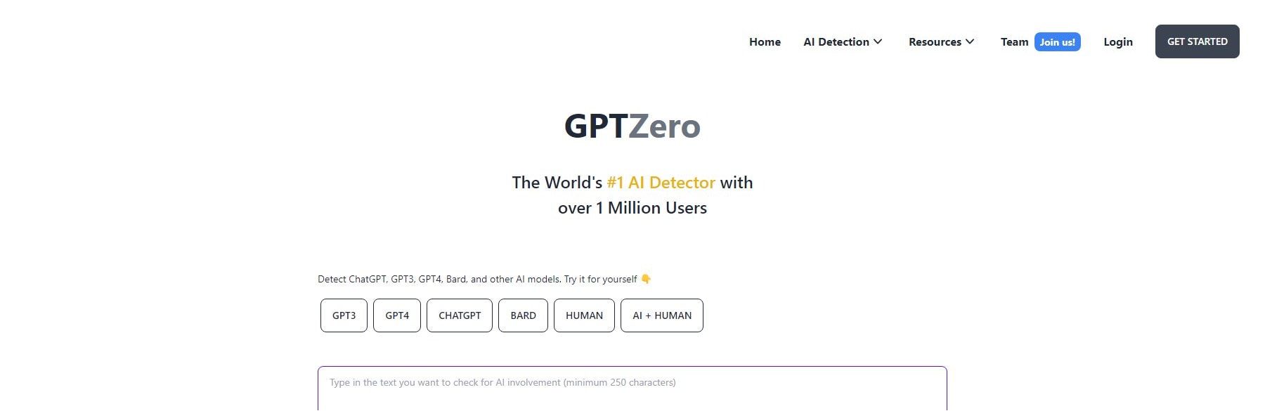 Gptzero - Home page maggio 2023