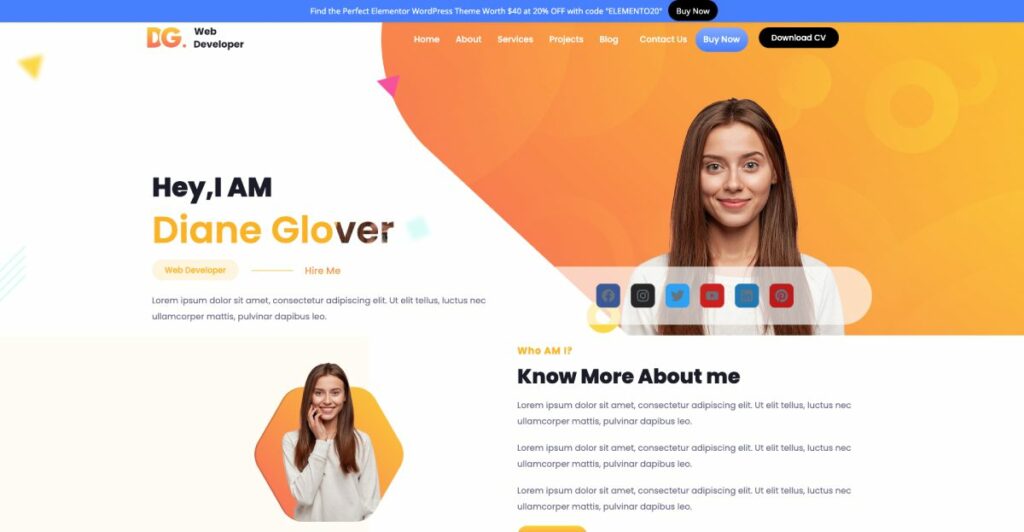 Web 開発者 Elementor のプレビュー画像