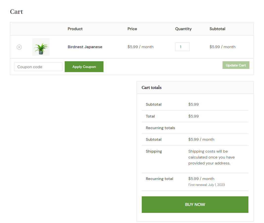 woocommerce 購物車
