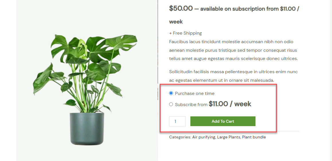 一次性購買或訂閱 - 購買一次或訂閱 woocommerce 訂閱