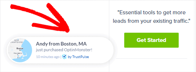 Contoh TrustPulse TrustPulse Example
