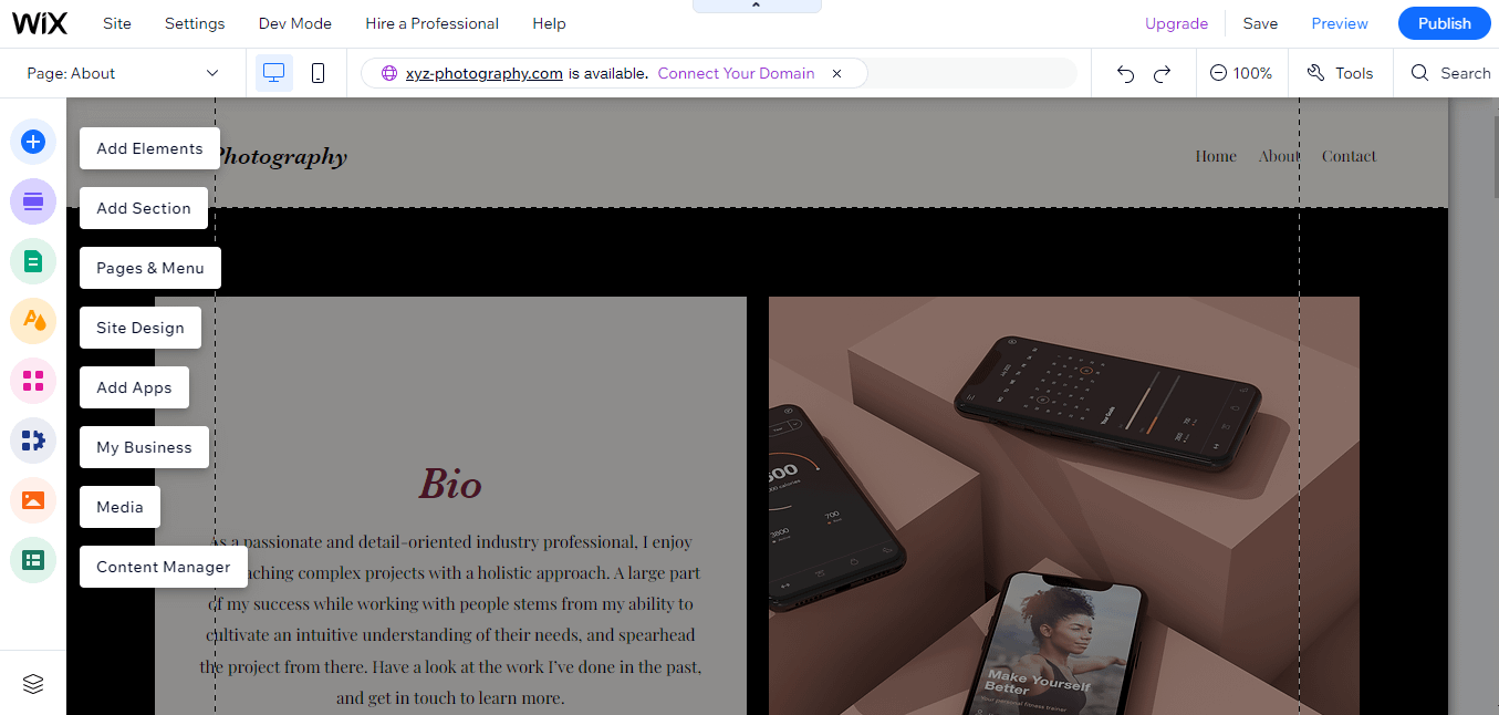 Pembuat situs web Wix AI.