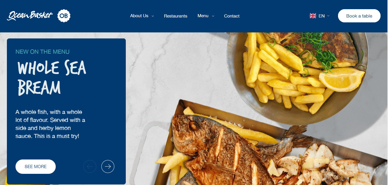 Situs web restoran.