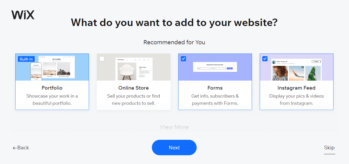 Menggunakan fitur situs pembuat situs web AI di Wix ADI.