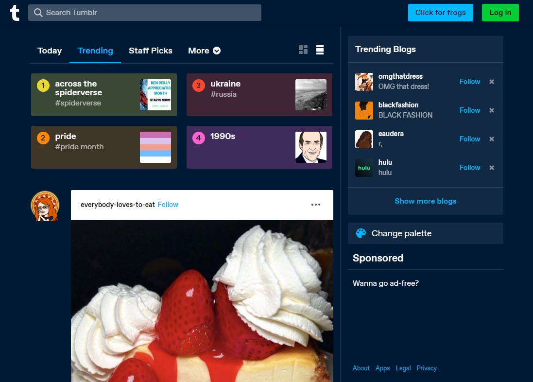 موقع المدونات الصغيرة والشبكات الاجتماعية Tumblr