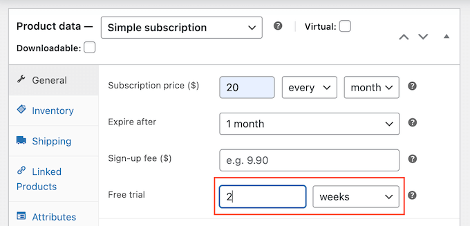 在 WooCommerce 中创建免费试用版 Creating a free trial in WooCommerce