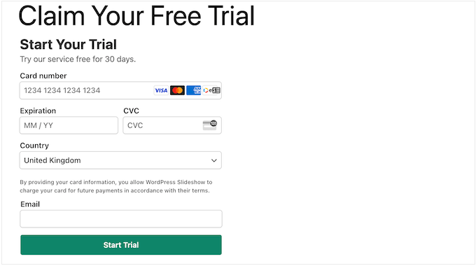 WordPress 网站上的订阅表单示例 An example of a subscription form, on a WordPress website