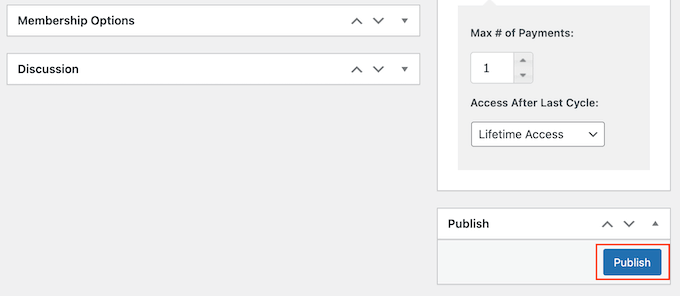 通过免费试用发布会员级别 Publishing a membership level with a free trial