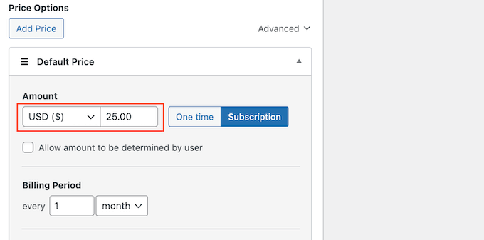 通过免费试用向订阅表格添加价格 Adding a price to a subscription form with a free trial