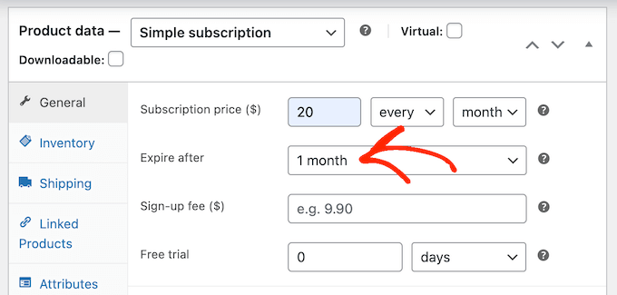 设置 WooCommerce 订阅的到期日期 Setting an expiration date for a WooCommerce subscription