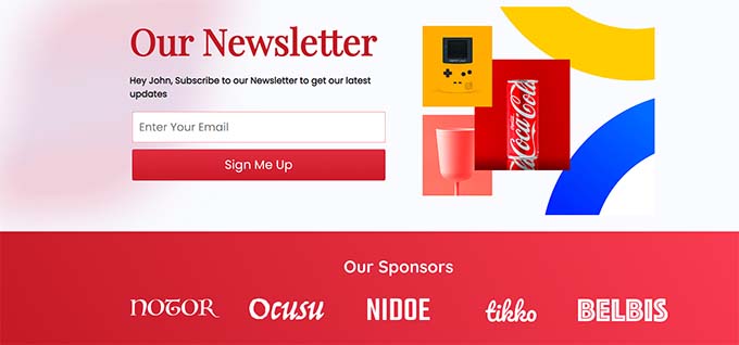 動的コンテンツ Dynamic content on a website