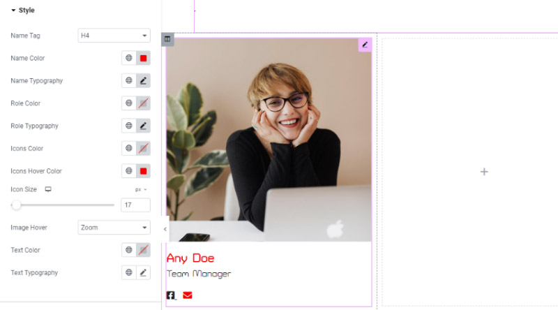 Elementor Ekip Üyesi widget'ı: Ekibinizi Nasıl Tanıtırsınız 12 Team member content style