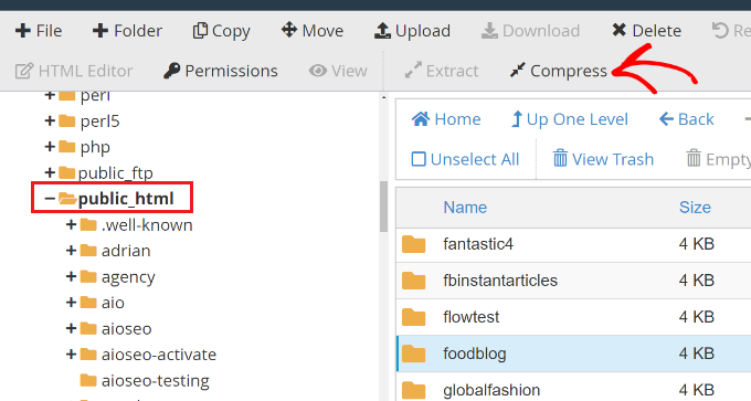 انتقل إلى مجلد public_html Go to public_html folder