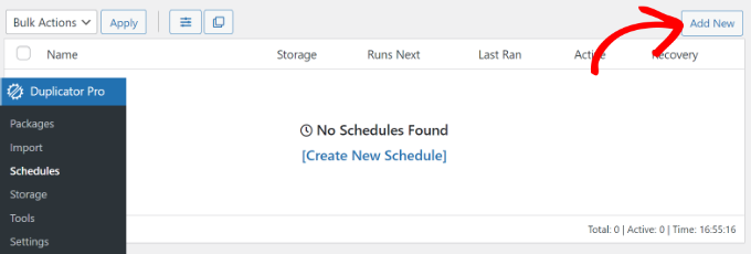 قم بإنشاء جدول نسخ احتياطي Create a backup schedule