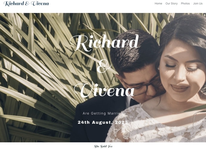 Kit a tema per invito a nozze per SeedProd Wedding Invitation Theme Kit for SeedProd