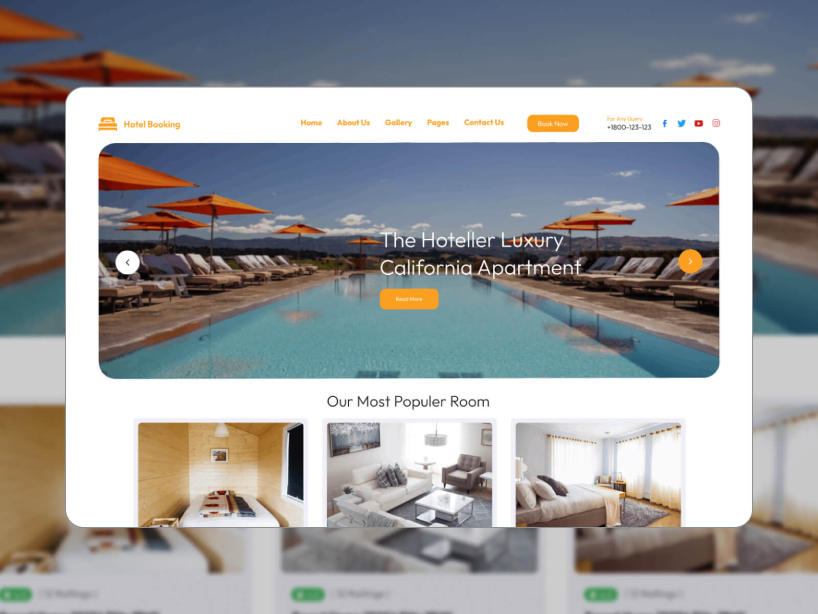 ภาพปะติดของ Hotel Booking Lite - เทมเพลต Elementor ที่พักพร้อมอาหารเช้าที่สะอาดและทันสมัยในโทนสี Slategray หิมะ สีเงิน Darkslategray และ Sienna
